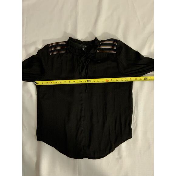 Current Air Black Blouse with shoulder stripes - Picture 5 of 6